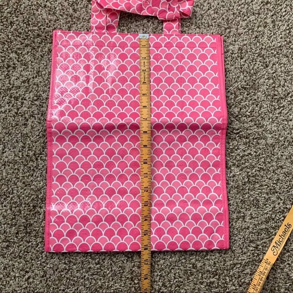 MSC Scales Pink Vinyl Tote Bag NWT